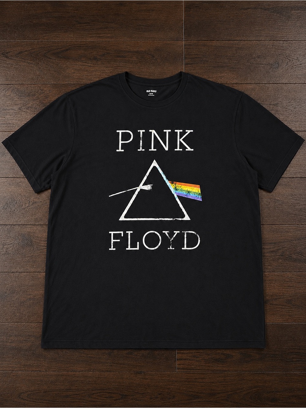 Men’s Pink Floyd Black Graphic Tee - Band Logo Short Sleeve Shirt XL